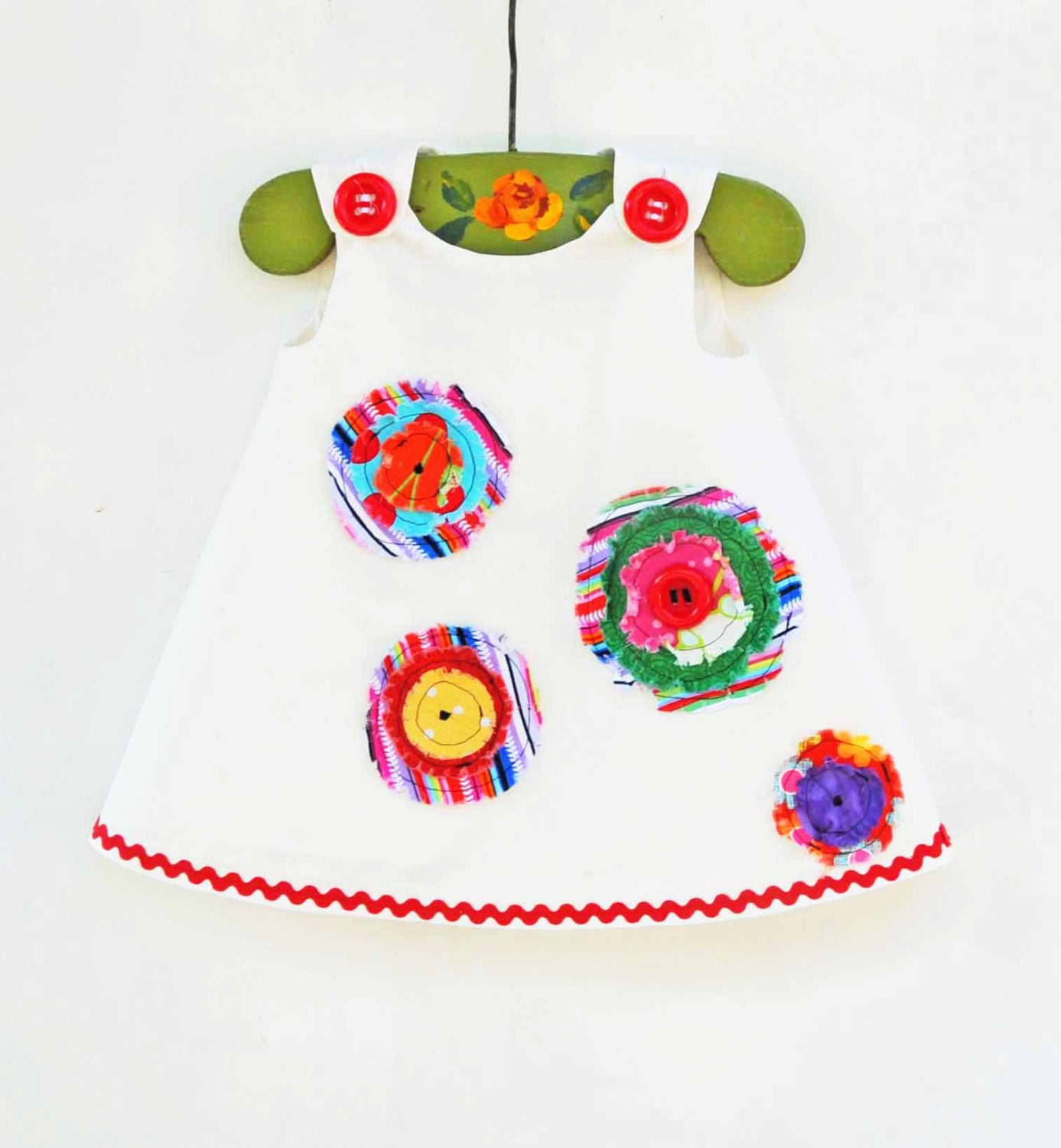 Backyard Rainbow Bubbles - Aline Dress - Unique Design - Baptism Dress - Art Designs - Bubbles - KK Children Designs - 3M to 4T