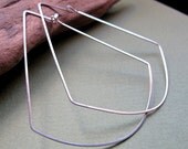 Modern Chandelier Hoop Earrings - Geometric Shaped Hoops 3 inch - Elegant Jewelry