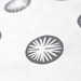 gathering in dove grey on pure white cotton handprinted fabric panel