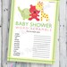 Safari Baby Shower Word Scramble Game, PRINTABLE Jungle themed, More Fun Games to Choose From YOU PRINT, Giraffe, Elephant, Bear