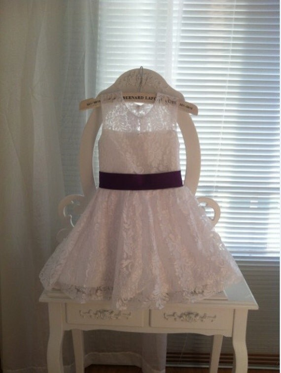 Lace Flower Girl Dress with Satin Sash