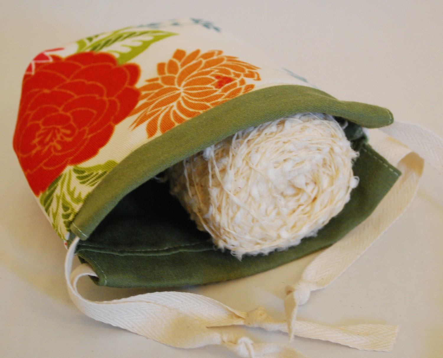 Twill Drawstring Bubble Pouch