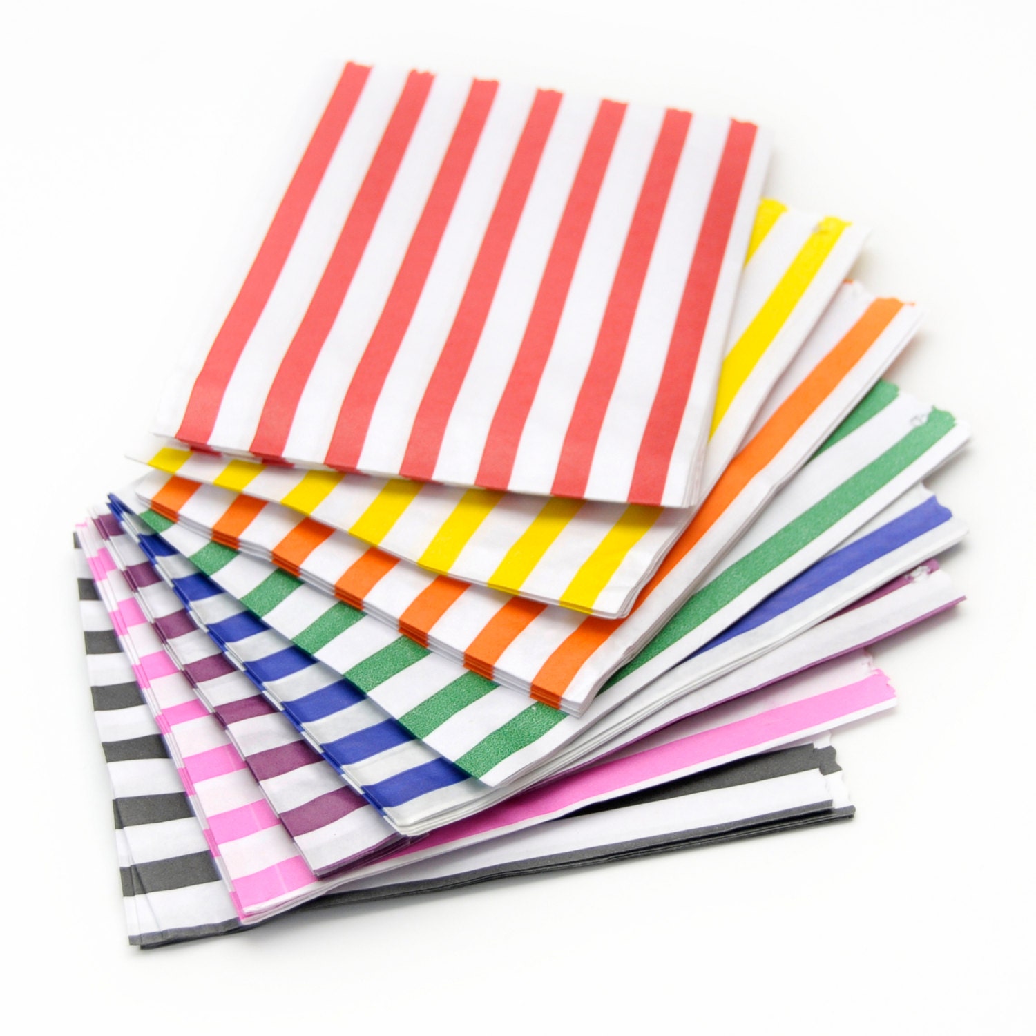 Striped Paper Party Bags