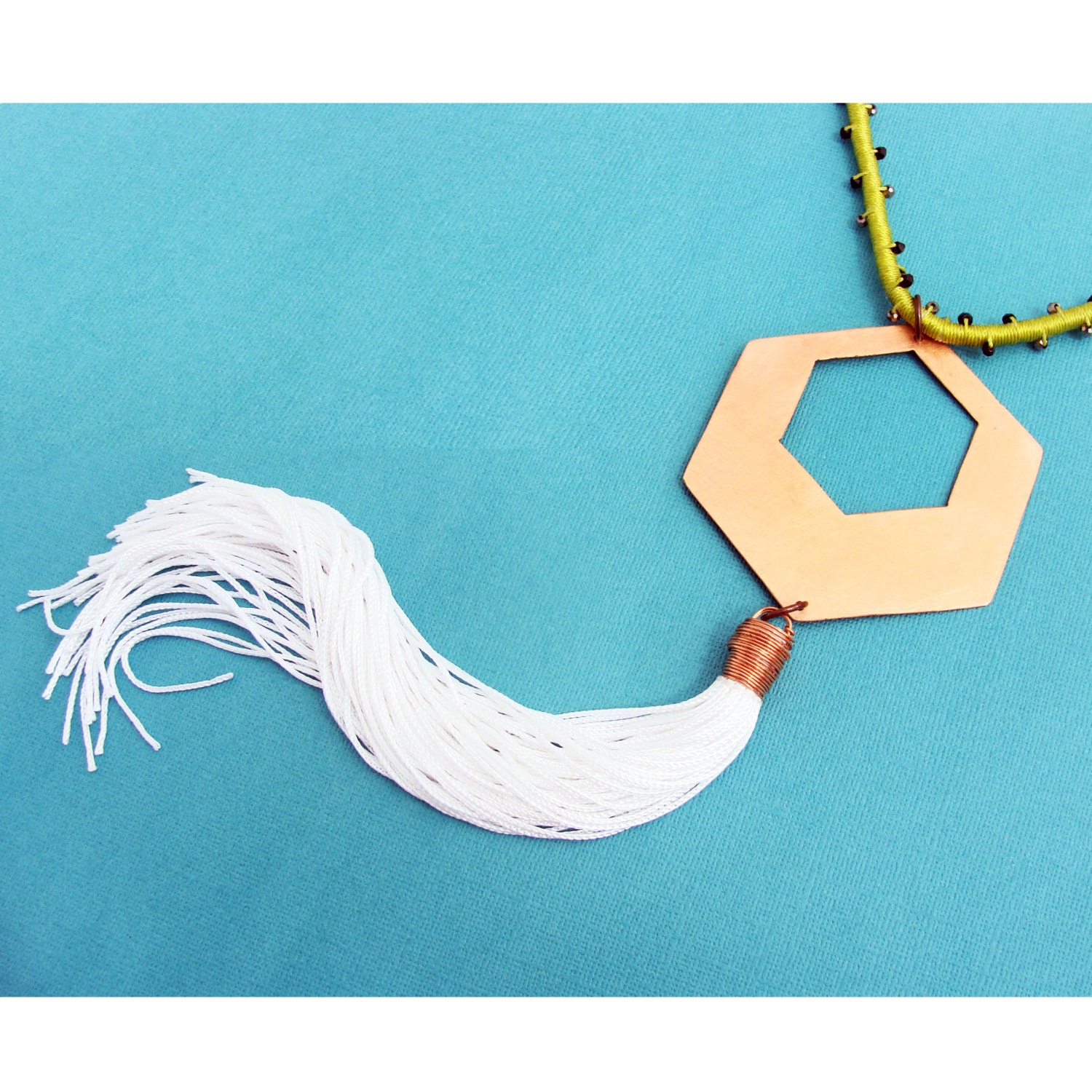 White Wisp Hexy // Statement Necklace // Summer Stargazers