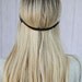 Ivory Floral Pleated Headband with Elastic Back and Large Flower Print - One Floral Headband