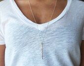 Long Gold Filled Bar Necklace - Gold Needle Necklace - Everyday Necklace - Gold Filled Necklace - Gold Necklace