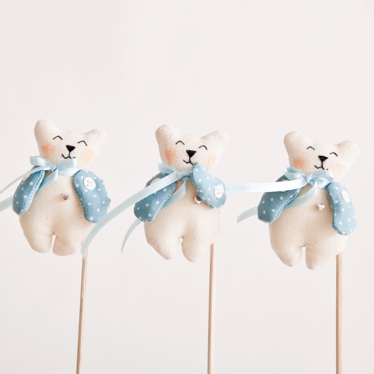 Bear handmade. Garden Decor. Set of 3. Art. Decorative Toys For Room. Child's Room Decoration