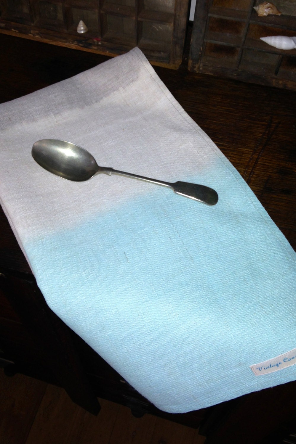 Tea Towel 100% Linen - Beach Ombre