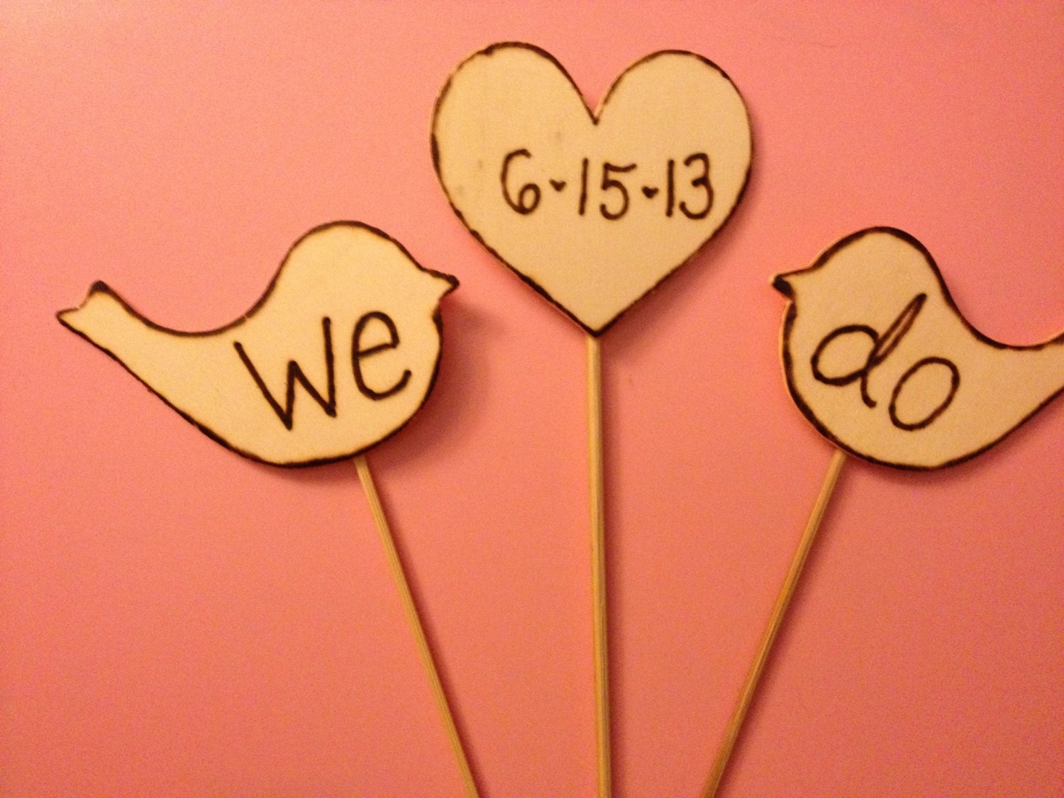 Love birds cake topper