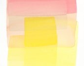 large original watercolor painting, pink house, soft architecture (larger), modern watercolor painting