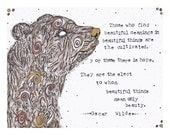 Original Illustration, Oscar Wilde Quote - Limited Edition Archival Print 5/100, The Picture of Dorian Gray, Literature Art