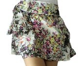 ON SALE Floral Firework cotton mini skirt with sash belt