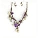 Purple Green Beaded Necklace, Amethyst Nature Inspired Necklace, Artisan Jewelry