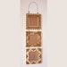 Three 3x3 inch hanging Wood Henna Frames set with Indian and floral design