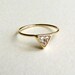 Trillion Diamond Ring - Diamond Engagement Ring - 18k Solid Gold