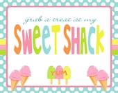 INSTANT DOWNLOAD -- Summer Fun -- Sweet Shack/Candy Buffet Printable 8x10 Sign