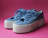 Light blue platform sneakers Size 6