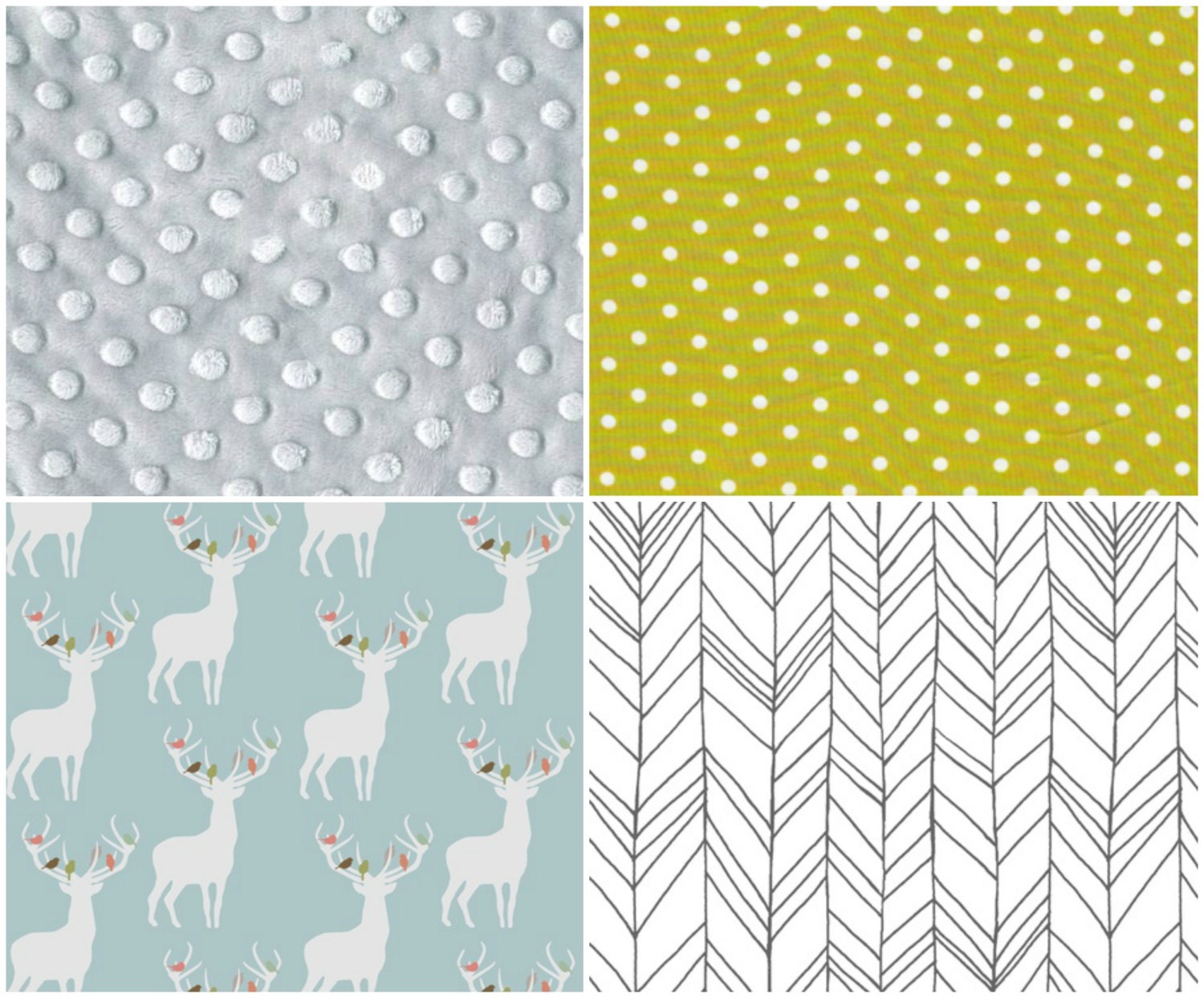 silver and deer baby: 5-piece bedding set