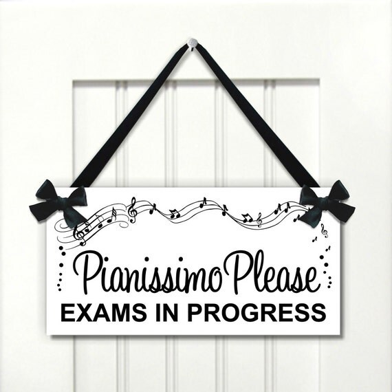 Black Music Notes Teacher Classroom Door Sign Decor by kasefazem