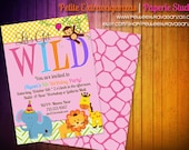 Let's Get WILD Birthday Party Printable Invitation