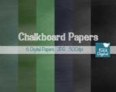 Chalkboard Digital Papers - Digital Scrapbooking Papers - card design, invitations, web design, scrapbooking - INSTANT DOWNLOAD