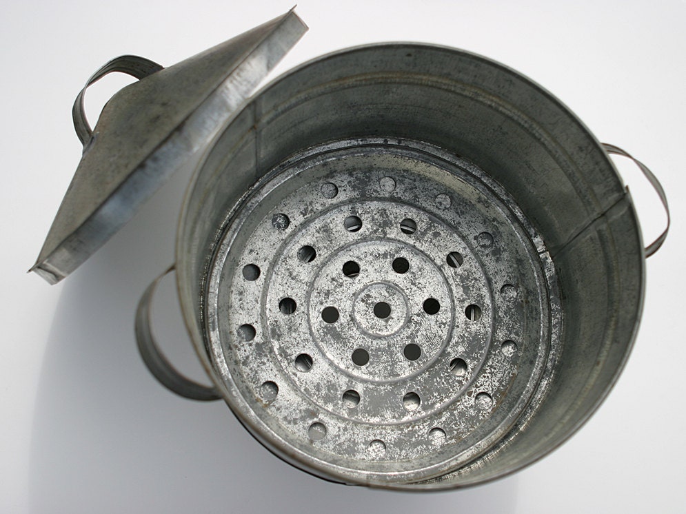 Antique very rare primitive 1800s Vermont Farm Large Tin Cheese Strainer or Maker Footed Base All Handmade country farm decor