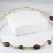 Beaded Necklace in Brown, Tan and Gold