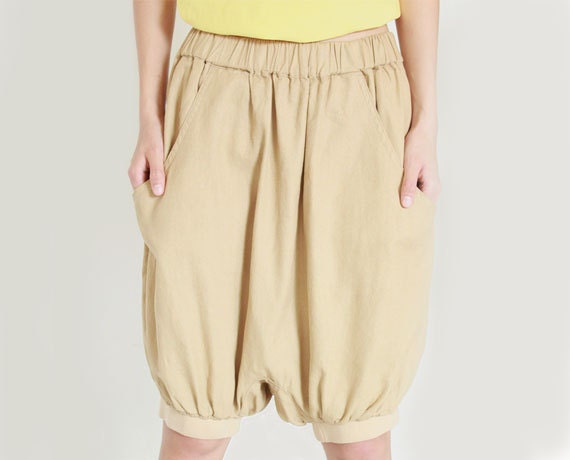 Woman Shorts Cotton Shorts Design Pants Harem Pants Camo Pants