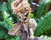 Abandoned Twig Real Natural Bird Nest Country Farmhouse Garden Shabby Cottage Chic Statuary Porch - Primitive Folk Art Architectural Salvage