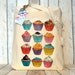 Cupcakes Illustration Eco Cotton Tote Bag