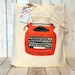 Orange Typewriter Illustration Eco Cotton Tote Bag