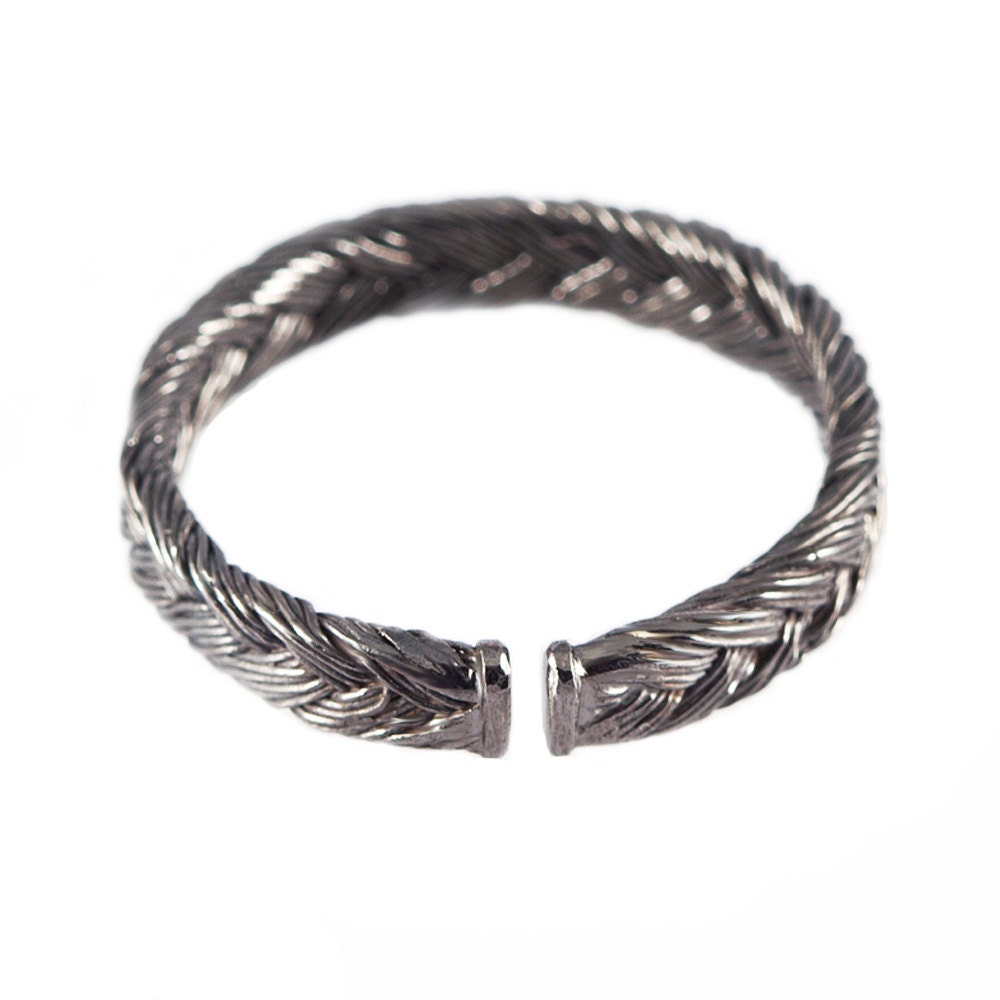 Magnitude Plait - Fishbone - ring (black)