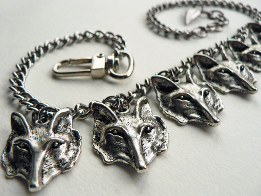 Wolf Statement Necklace, a Pack of Wolves bib necklace for her, unique jewellery for her