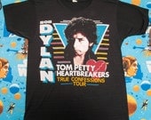 Bob Dylan / Tom Petty / Grateful Dead "True Confessions" '86 tour T-Shirt Size: L