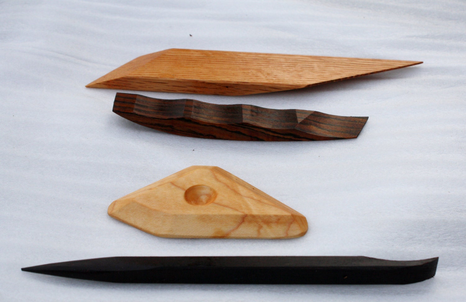exotic wood ceramic pottery tools-  set of 4