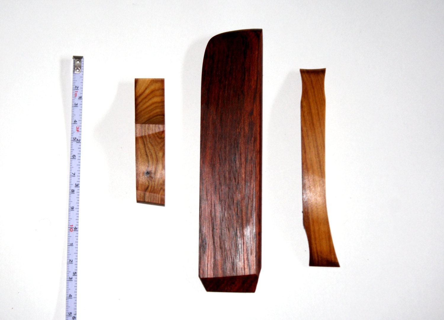 Olivewood and Brazilian Cherry ceramic pottery tools-  set of 3