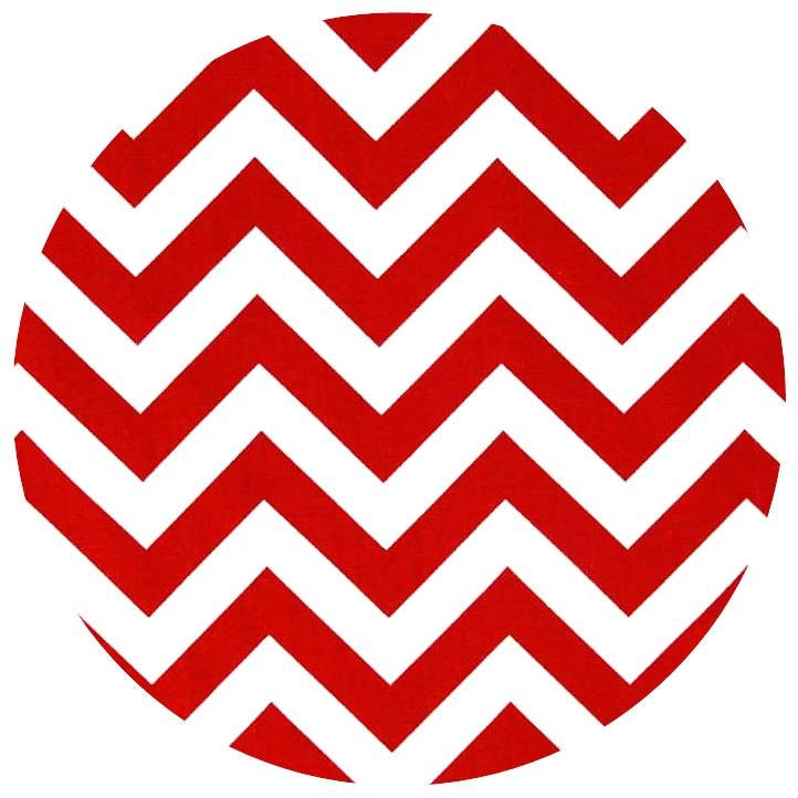 Chevron, Red and and white, U PICK TRIM   drawer knobs pulls, set of 6