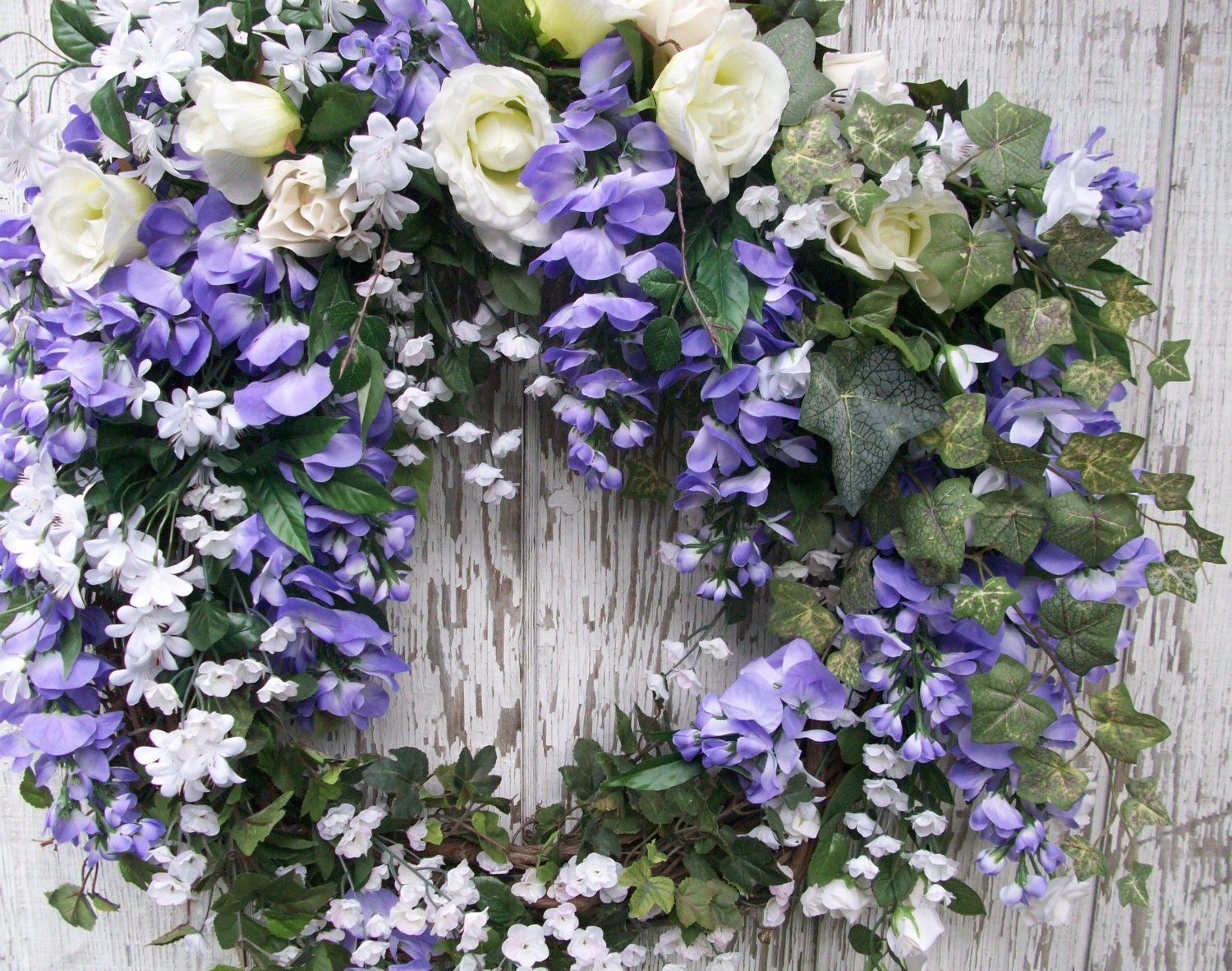 Summer Wreath Large Wreath Wisteria Wreath Spring Wreath