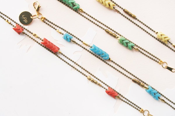 SALE -- Double Strand Chevron Bracelet