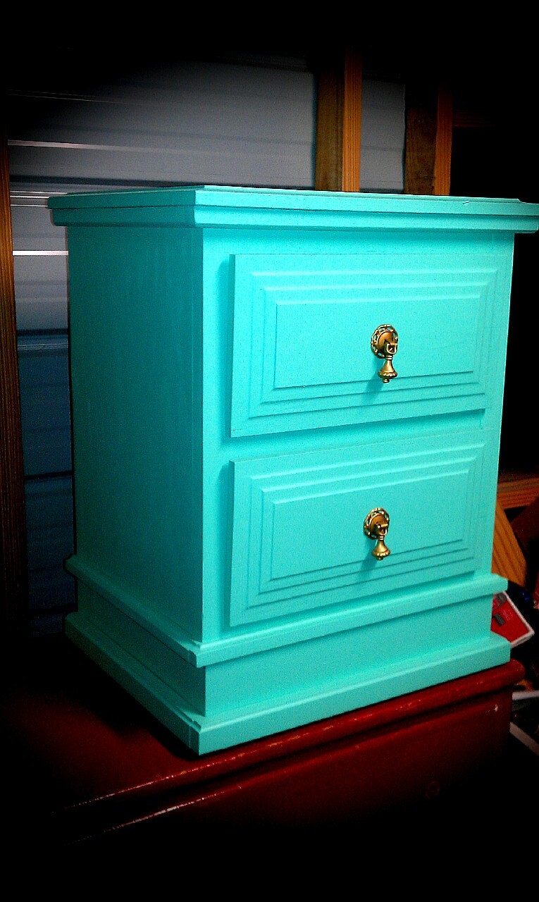 SOLS Painted Vintage Nightstand Bedside Table Side Table Painted Furniture