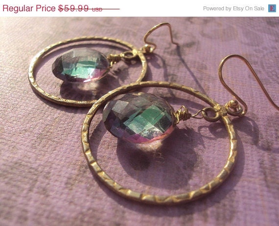 50% OFF SALE Mystic Topaz Earrings by Amanda Lynne LUXE