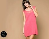 knitted dress pink merino transparent sheer THE KNIT KID wool knitdress theknitkid