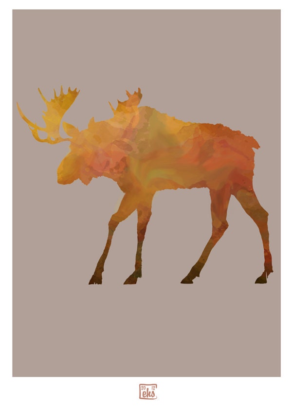 Red Moose -  5 x7 Mini Print