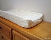 Diaper Changing Pad Cover: Chelsea and Crawford Oatmeal & Cream