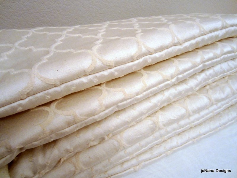 Standard Crib Bumper: Oatmeal & Cream Luxe Cotton, Custom Made to Order