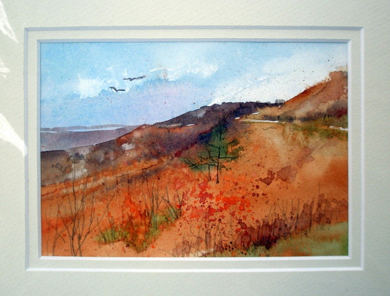 SALE - Shenadoah Valley -Original Plein Air Watercolor