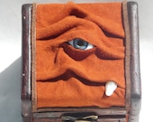 Leather Storage Box Desk Accessory Treasure Chest OOAK Creature Monster