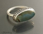 Sterling Silver Ring, Imperial Jasper Ring, Gemstone Ring, Cocktail Ring, Oval Stone Ring, Ring Size US 6, OOAK