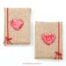 Custom made, Hearts and roses set, original mixed media 3D wall art, spring home decor
