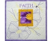 Faith Inspirational Word Quilted Wall Hanging